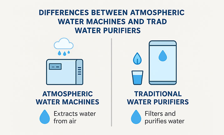 Unterschiede zwischen atmosphärischen Wassermaschinen und herkömmlichen Wasserreinigern