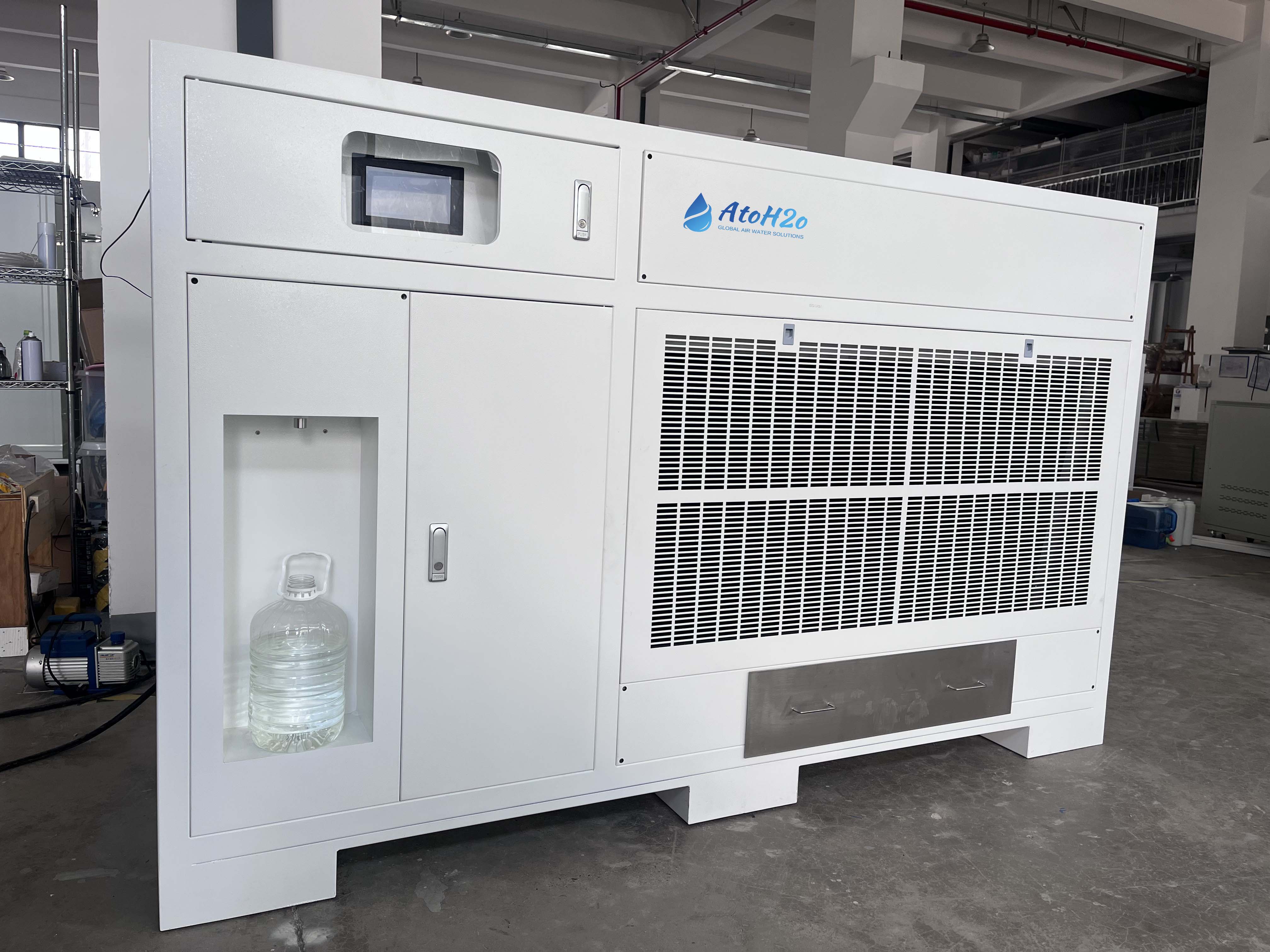 Genießen Sie kostenloses Trinkwasser auf Campingplätzen! Der atoh2o-Luftgenerator eröffnet Ihnen ein völlig neues Outdoor-Camping-Erlebnis.